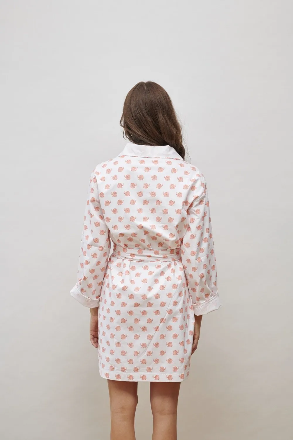 Lorient Block Print Lightweight Robe