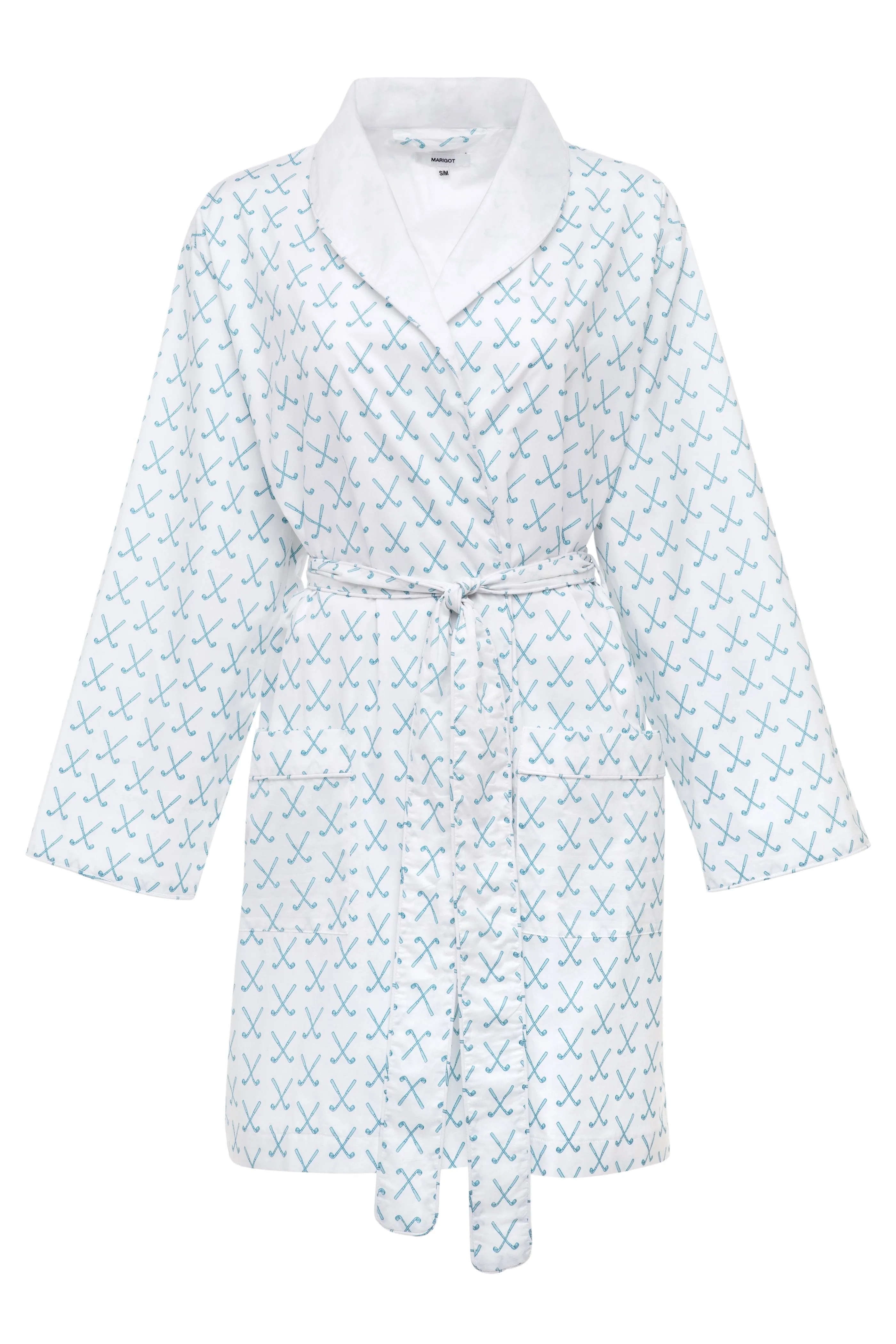 Lorient Block Print Lightweight Robe