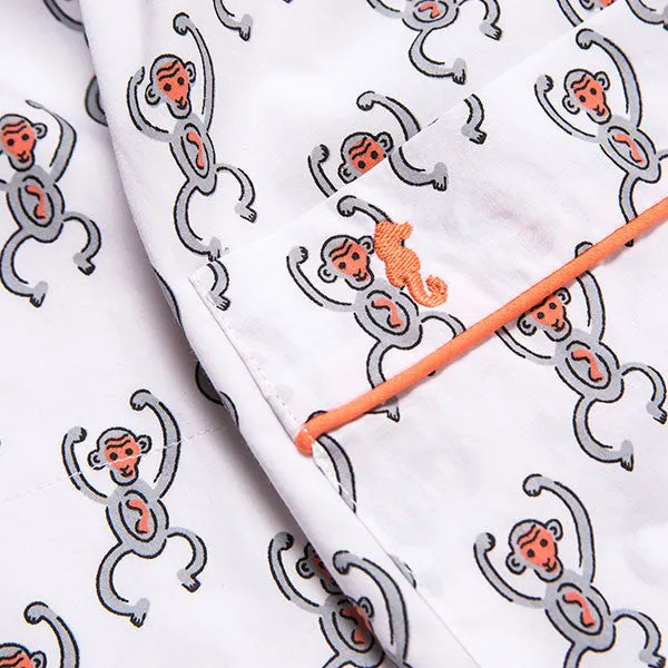 Lorient Block Print Lightweight Robe
