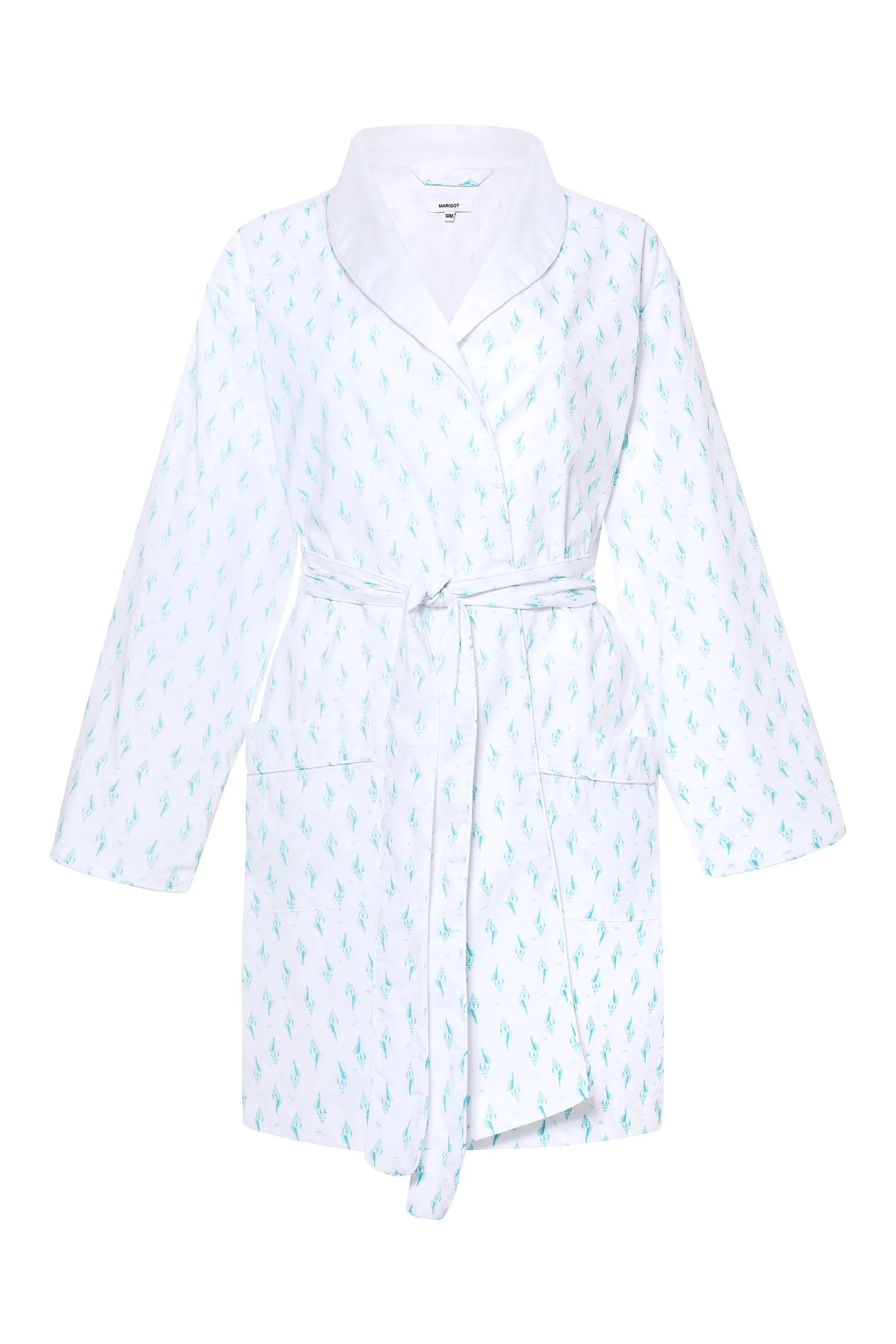 Lorient Block Print Lightweight Robe