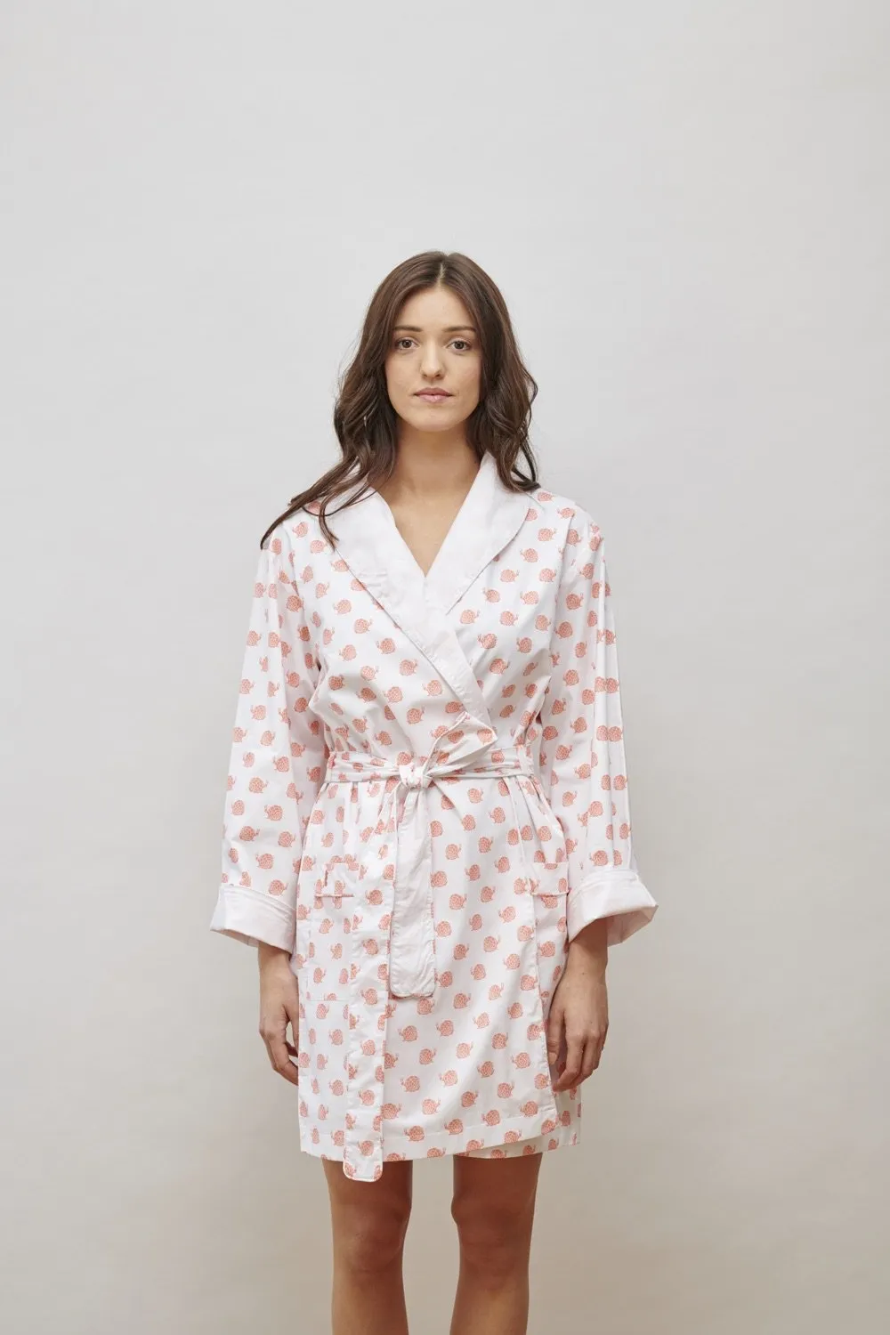 Lorient Block Print Lightweight Robe