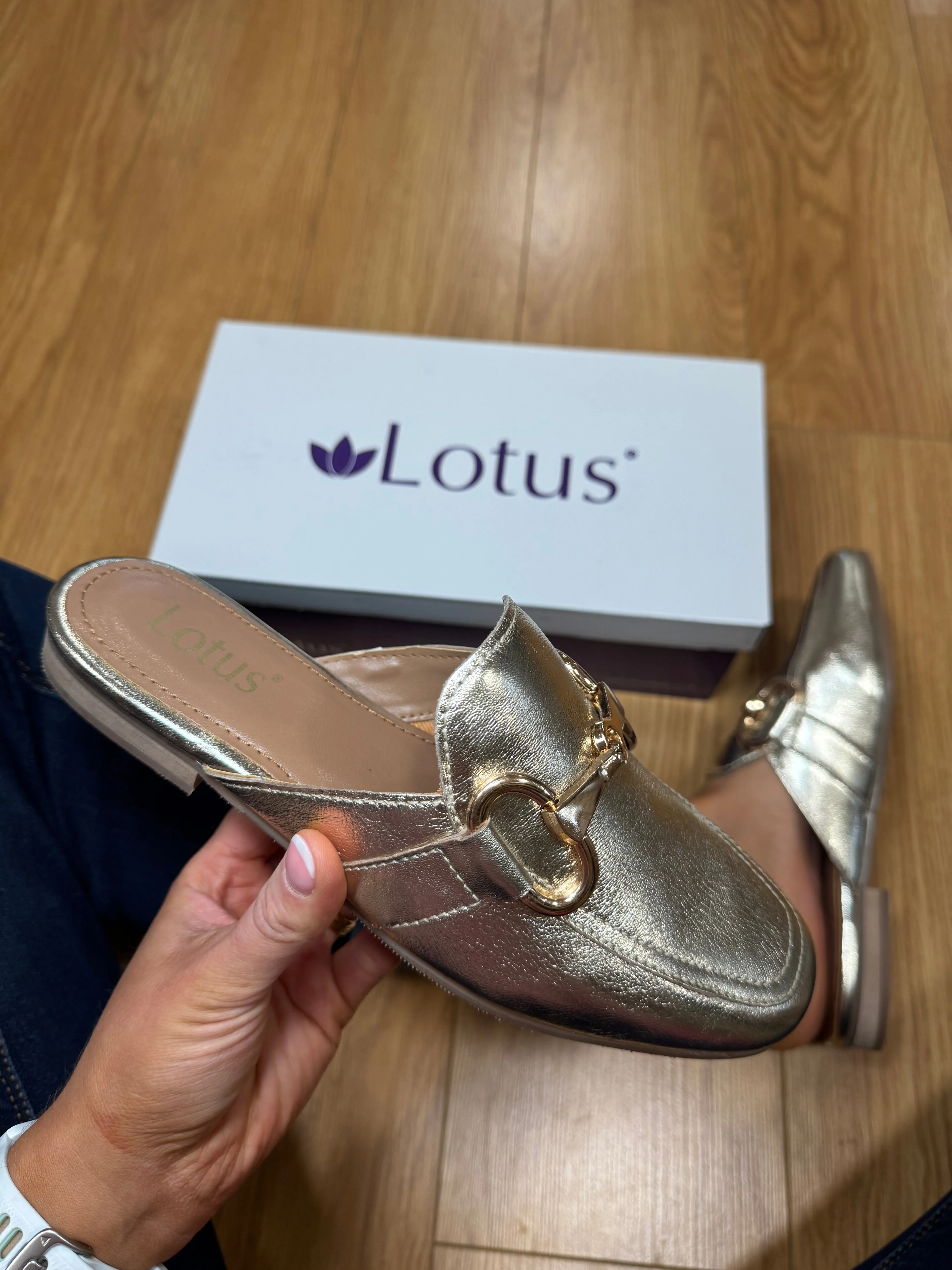Lotus Taylor Gold Slip On
