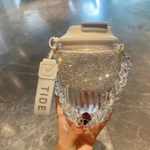 Luxury Rhinestone Portable Water Bottle