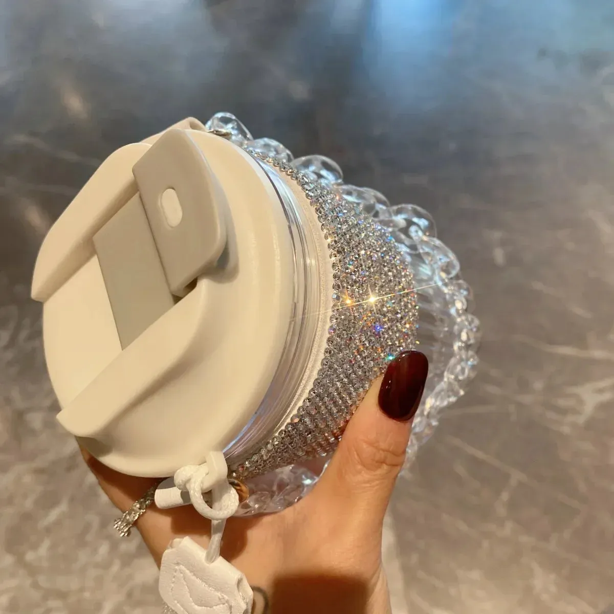 Luxury Rhinestone Portable Water Bottle