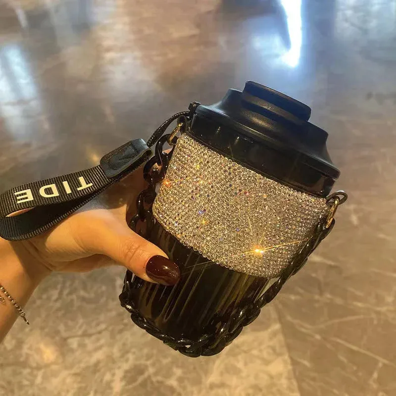 Luxury Rhinestone Portable Water Bottle