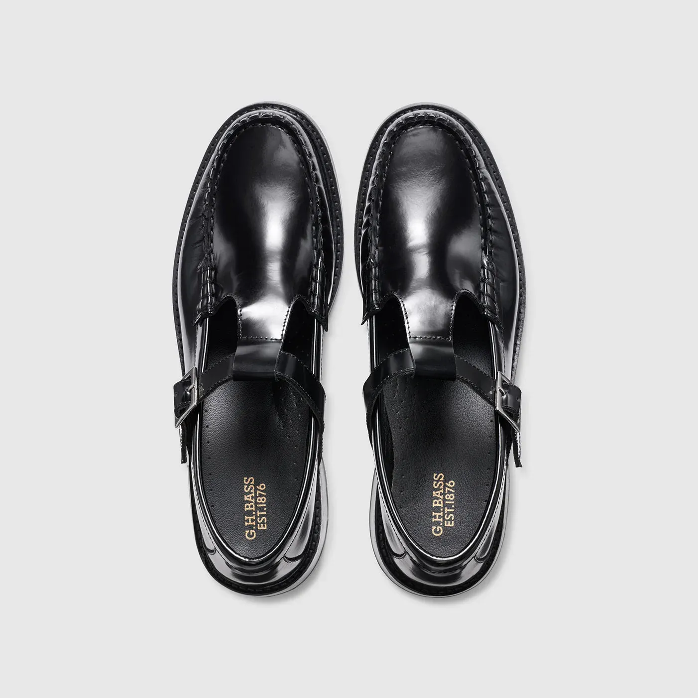 Mary Jane Heel Loafer in Black