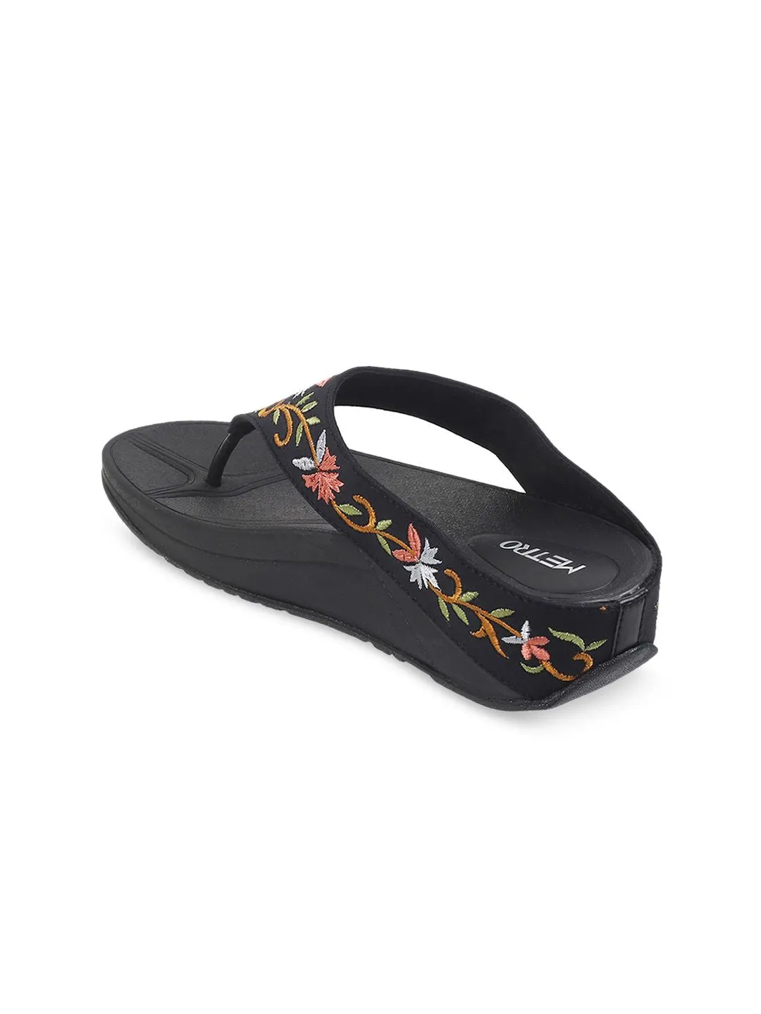 Metro Floral Embroidered Comfort Flats