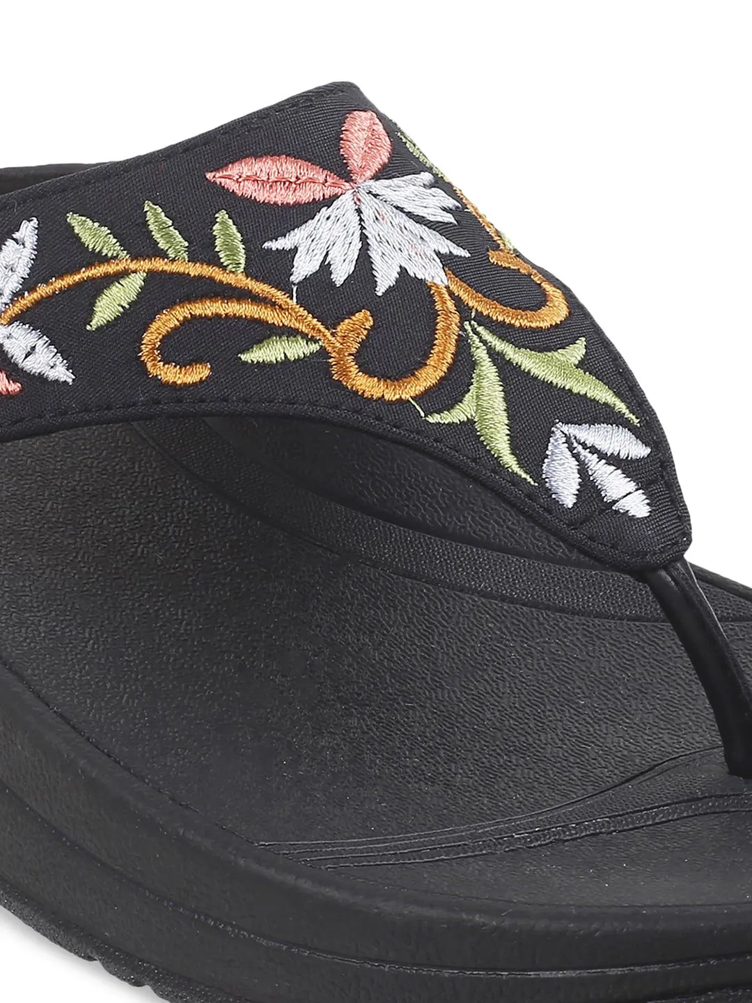 Metro Floral Embroidered Comfort Flats