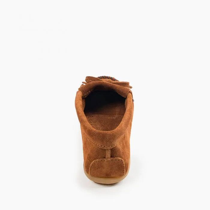 Minnetonka Brown Kilty Hardsole Moccasins
