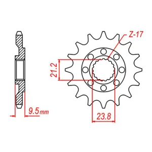 MTX 284 Hornet Lightweight Steel Front Sprocket #520