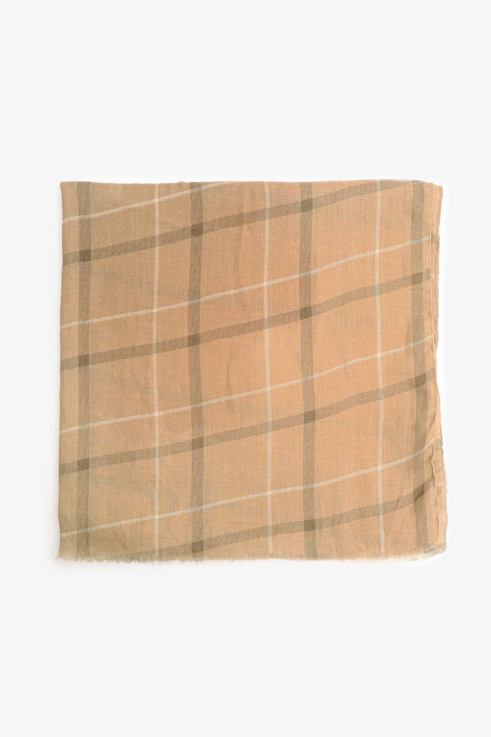 NEW Ardene Plaid Lightweight Scarf, Beige