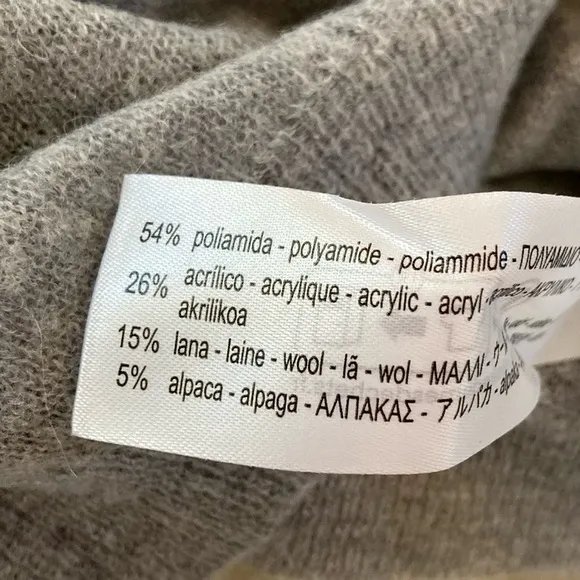 NWOT Zara Alpaca-Wool Blend Lightweight Knit Sweater