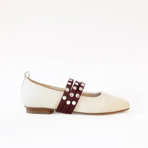 Off White Ballet Swap Burgundy Studs
