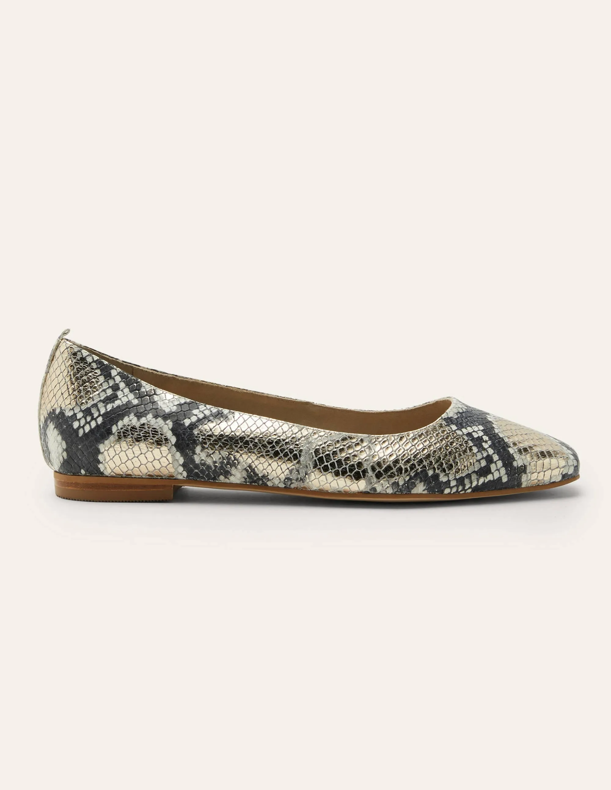 Olive Ballerinas-Pale Gold Snake
