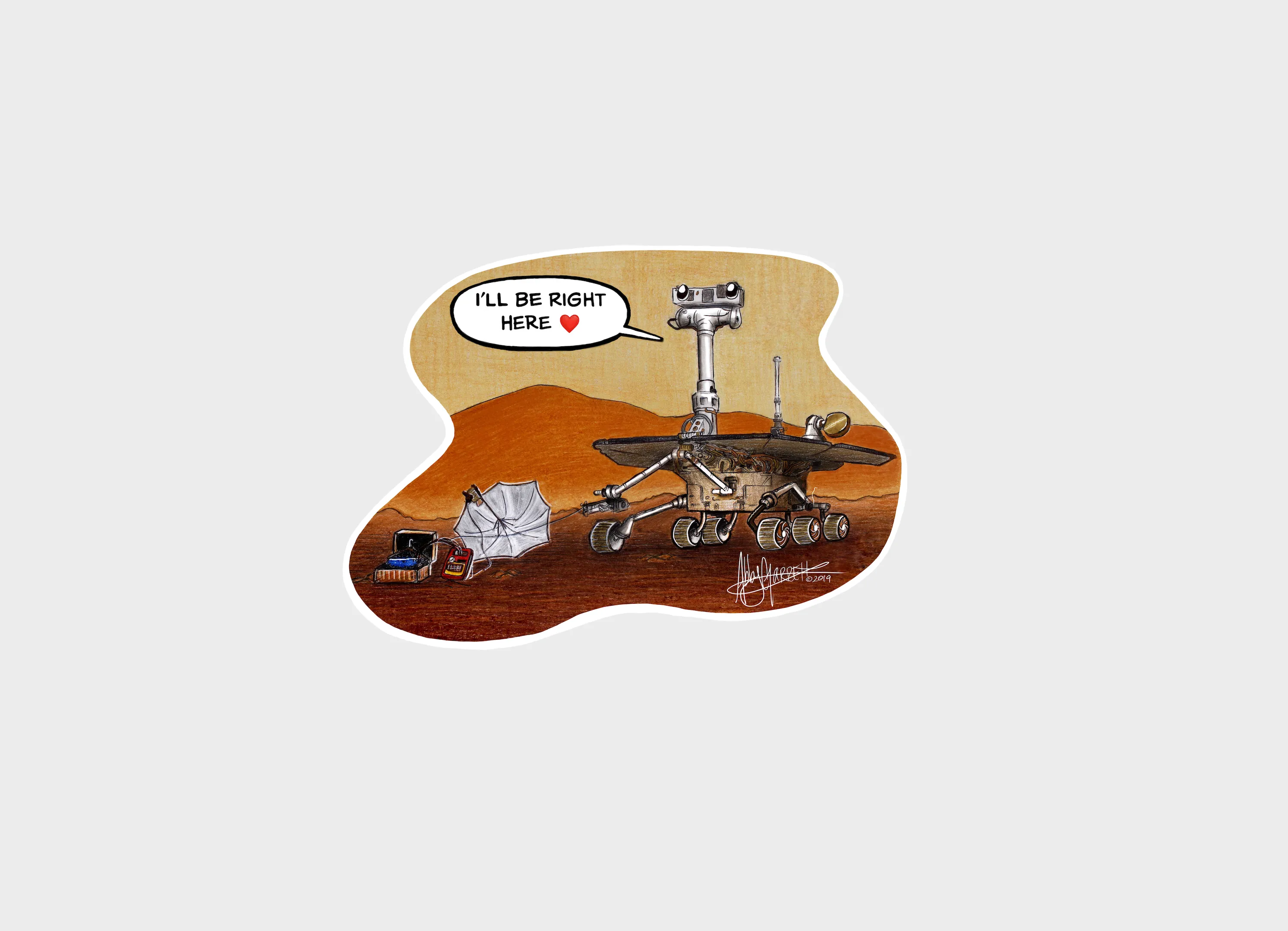 Oppy "I'll Be Right Here" Lightweight Tee (Adult)