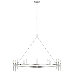 Overture Grande Ring Chandelier in Polished Nickel with Clear Glass