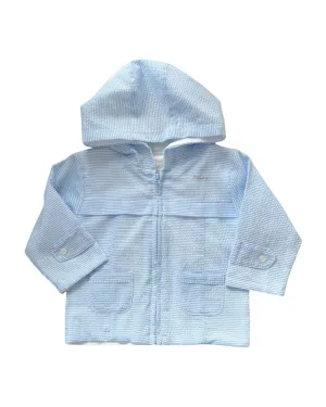 Pale Blue Lightweight Hooded Jacket