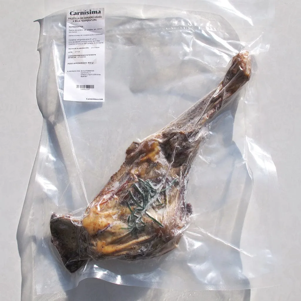 Paletilla de cordero Eco Asada a baja temperatura