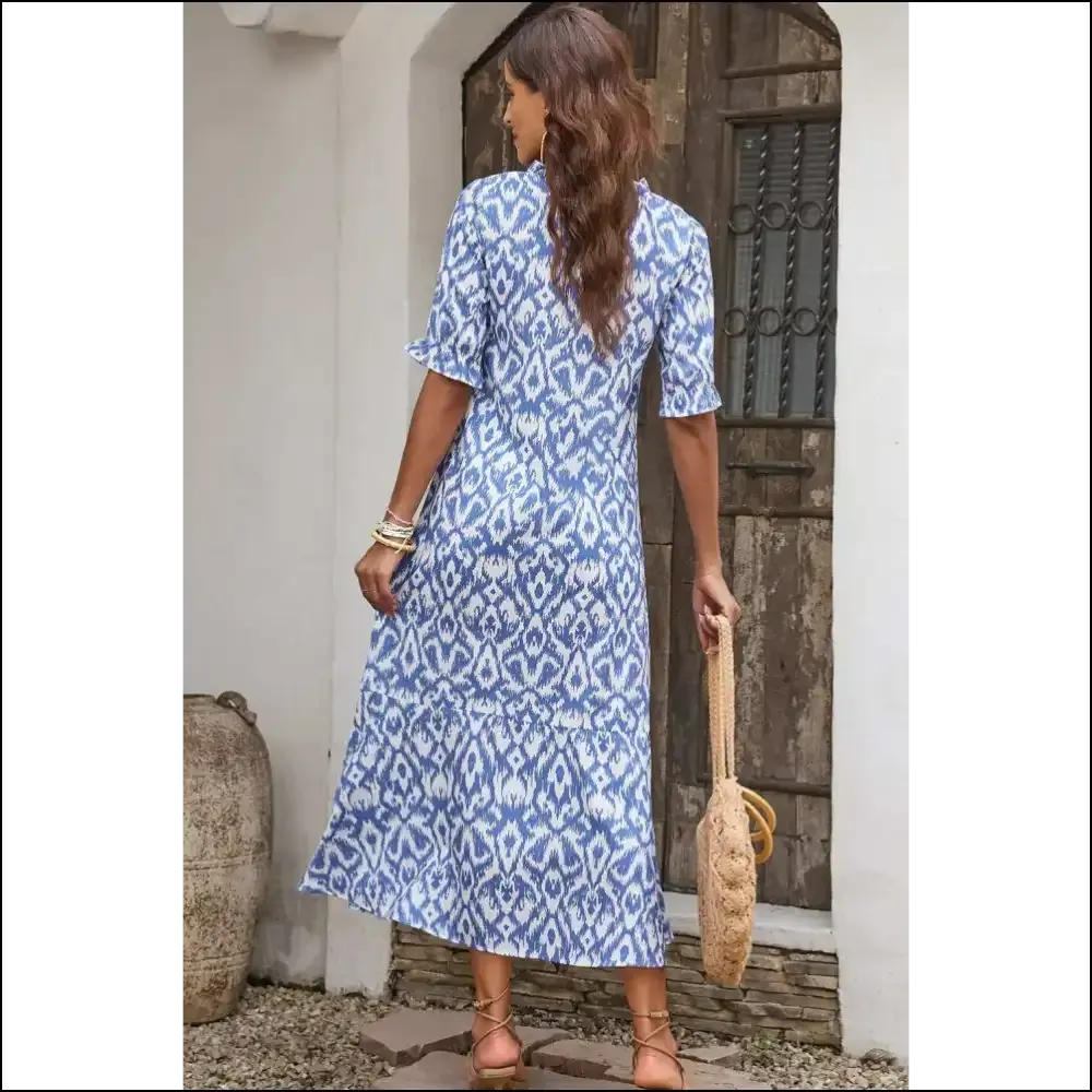 Pink Geometric Print Maxi Dress: Dress Like you Own the Place 💅