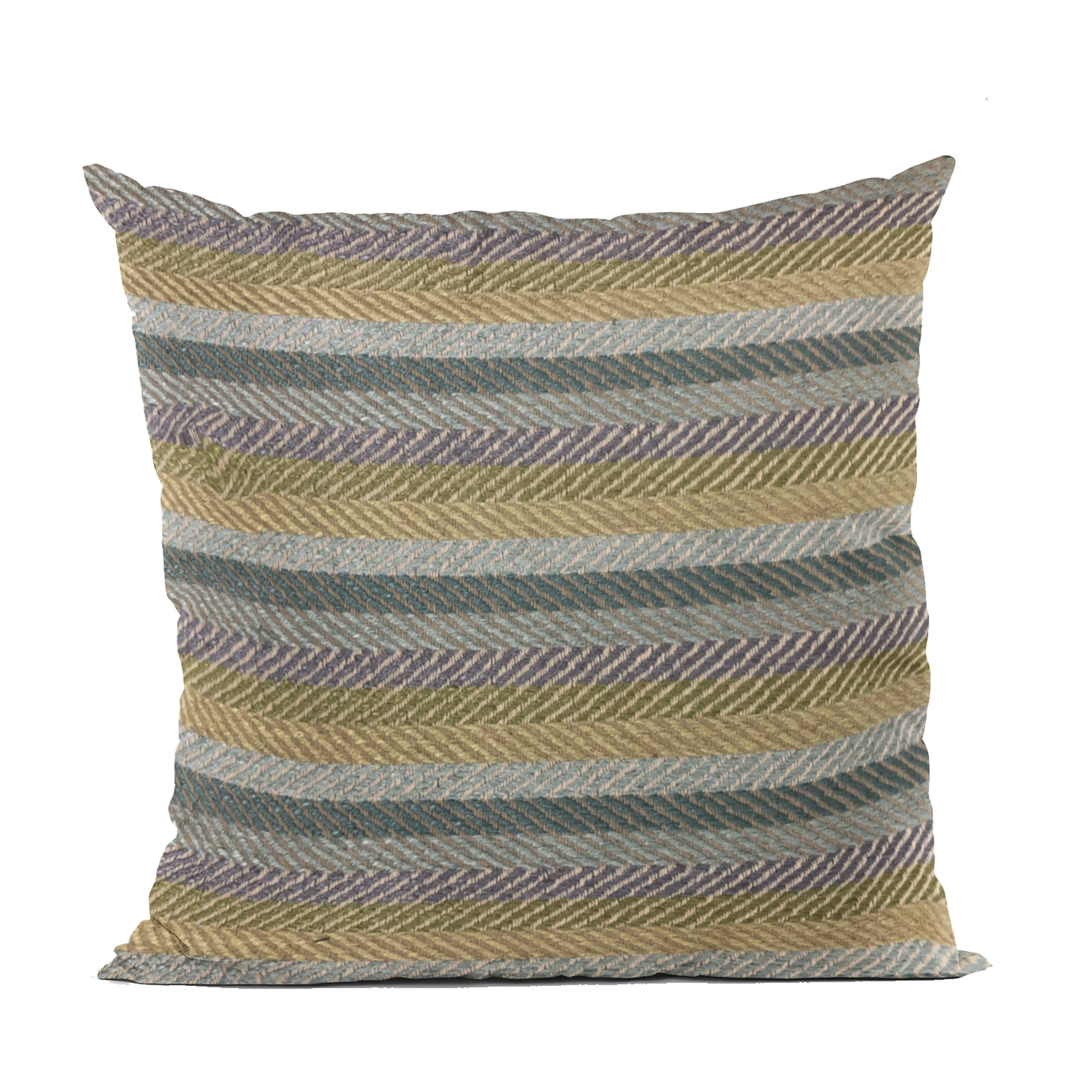 Plutus Blue Tracks Stripe Luxury Throw Pillow