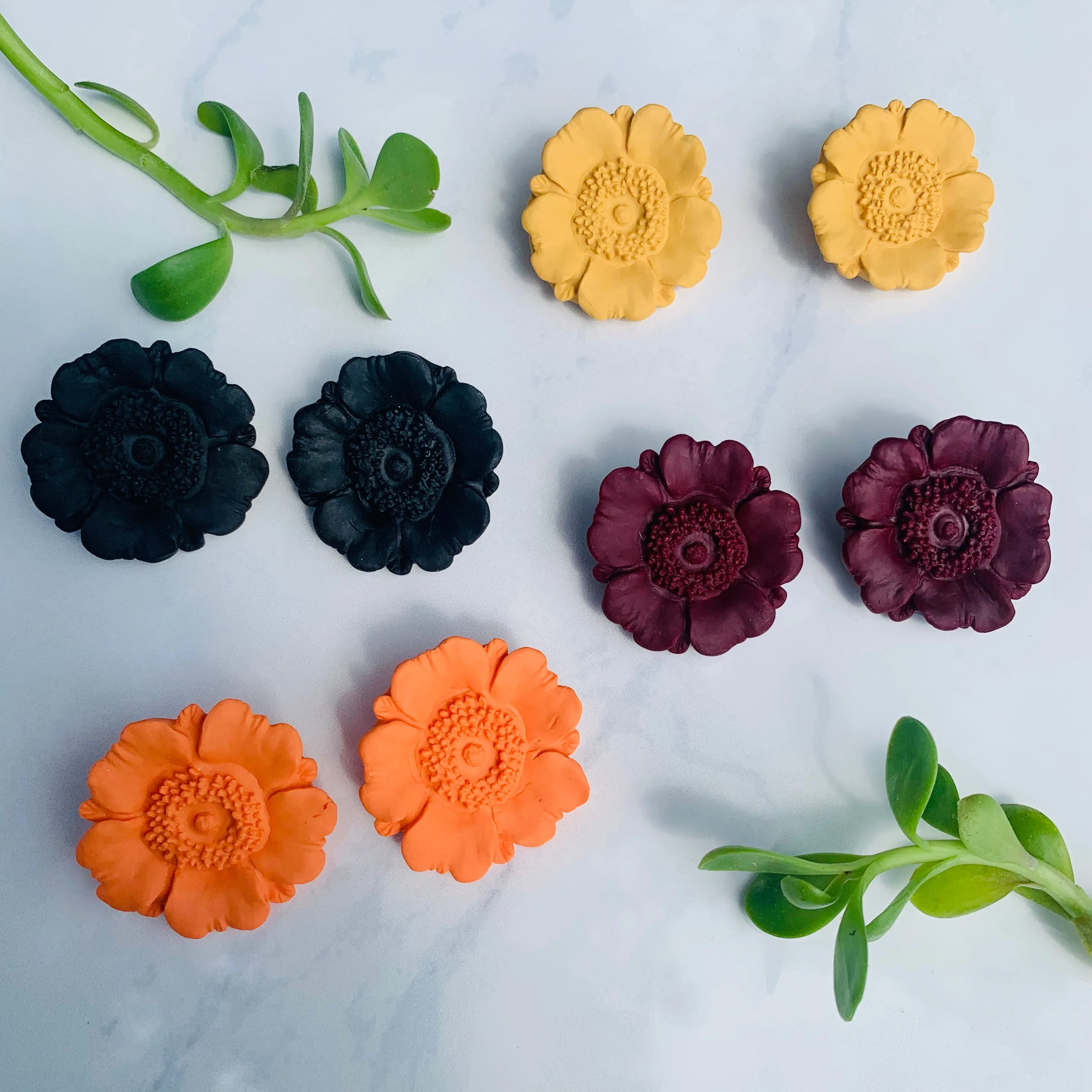 Poppy Flower Studs