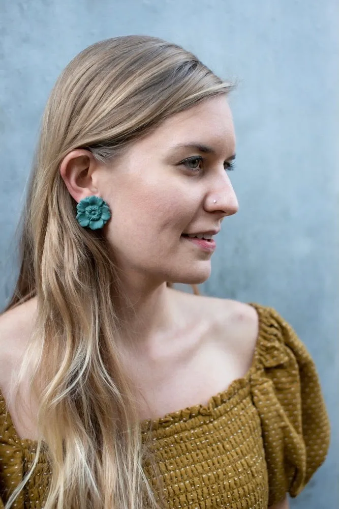 Poppy Flower Studs