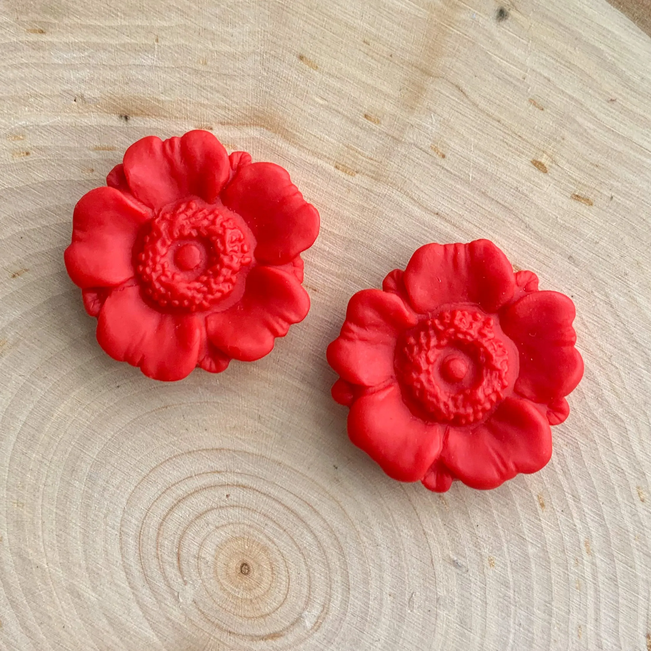 Poppy Flower Studs