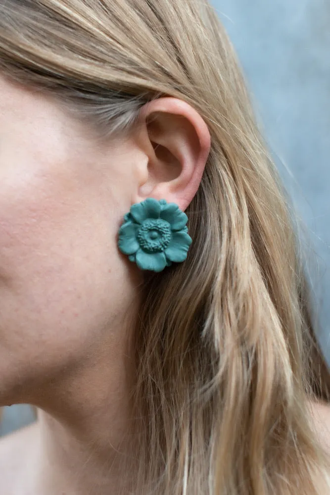 Poppy Flower Studs