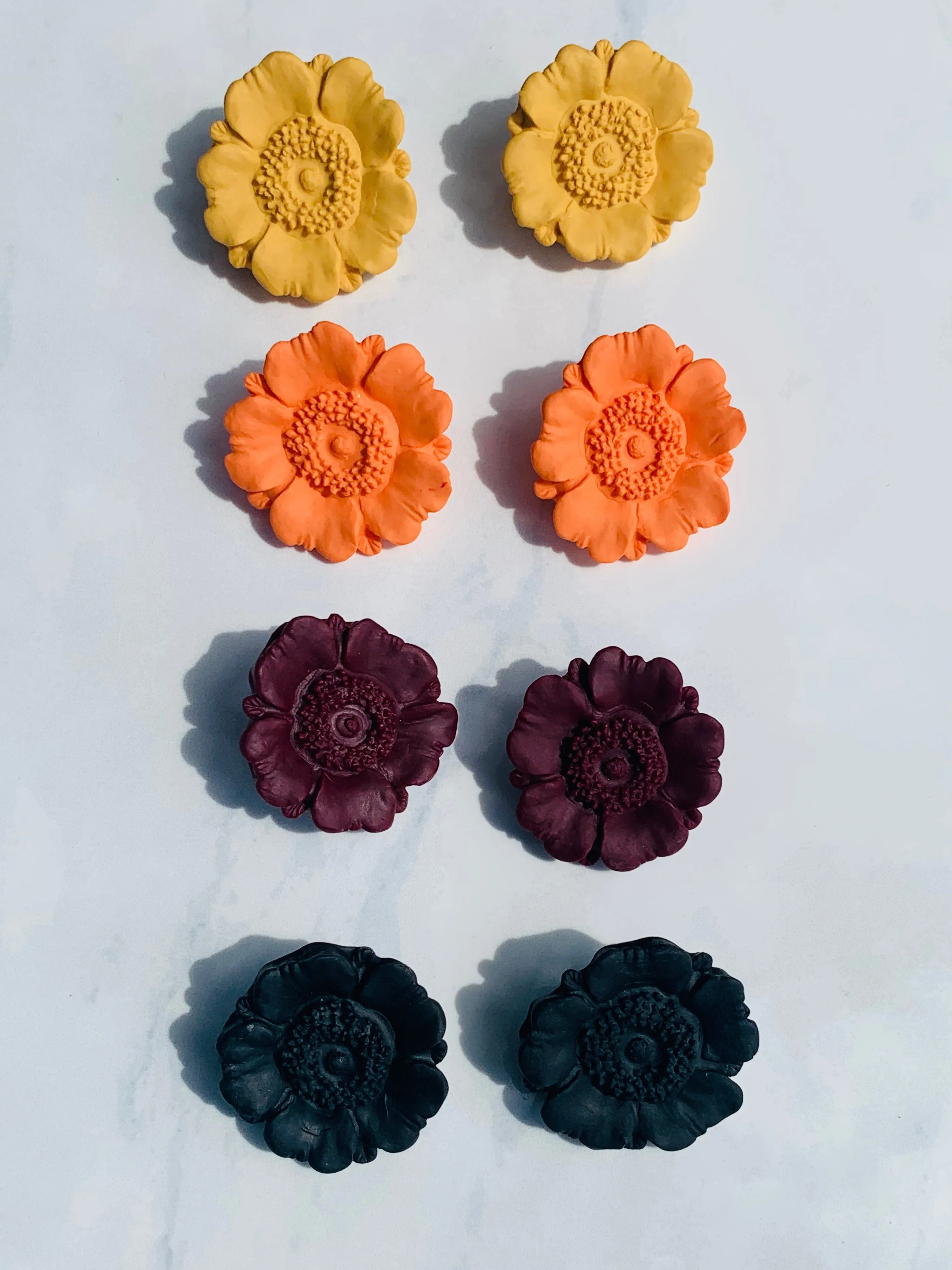 Poppy Flower Studs