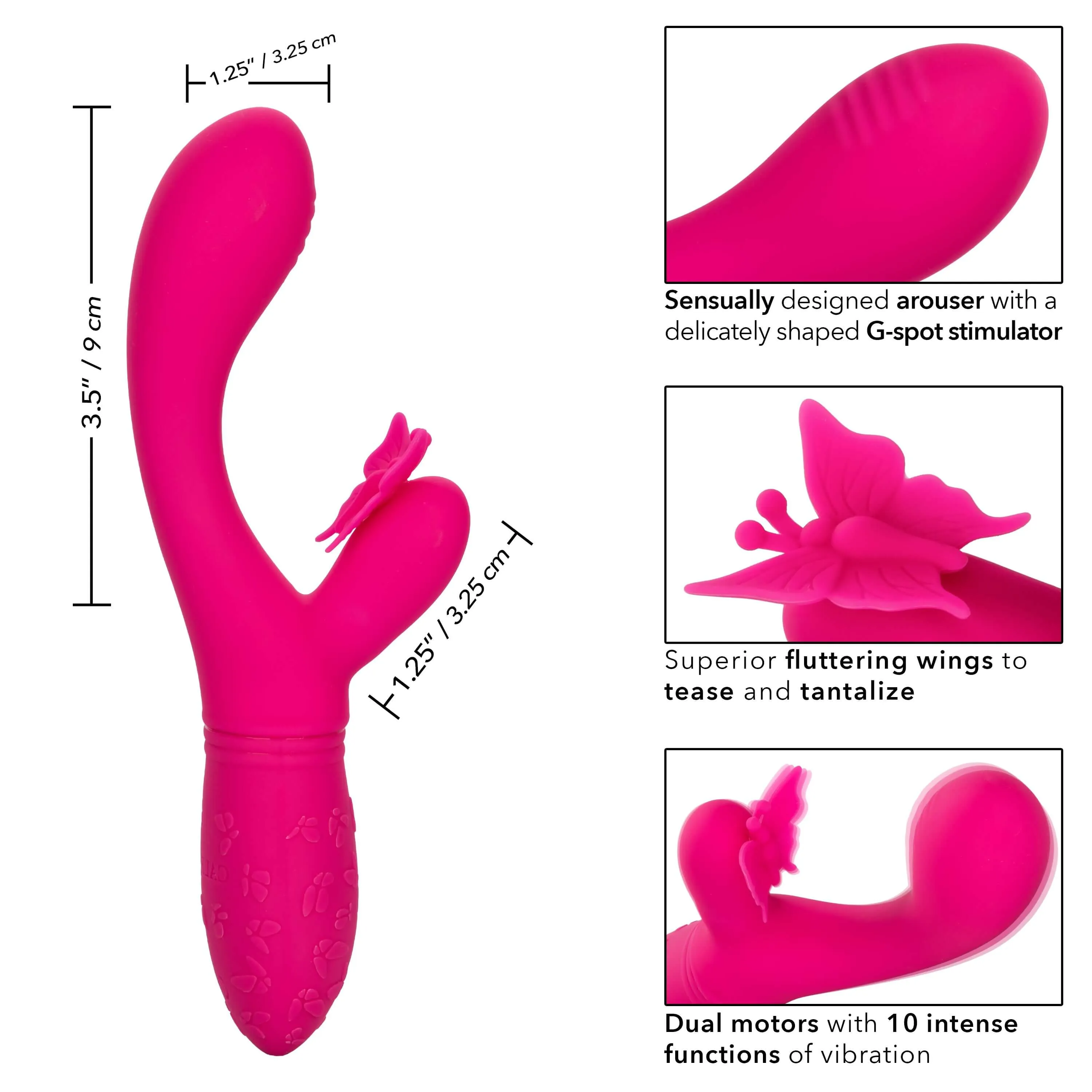 Rechargeable Butterfly Kiss Flutter - Pink