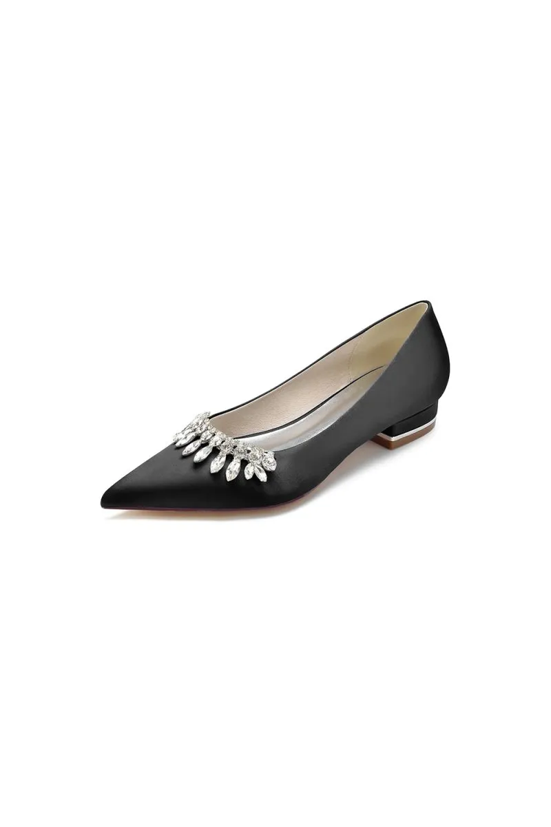 Rhinestone Cocktail Pointed Toe Flats