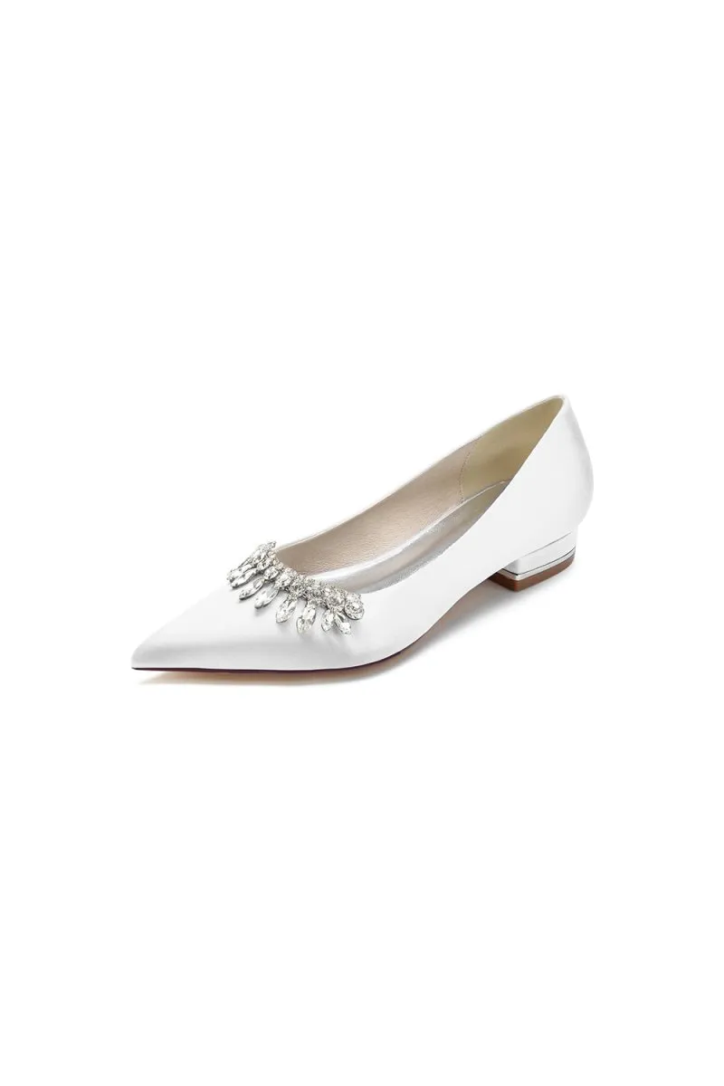 Rhinestone Cocktail Pointed Toe Flats