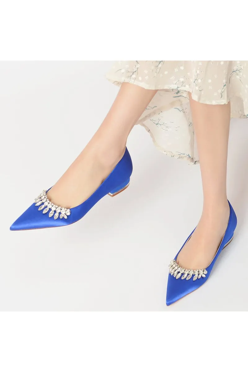 Rhinestone Cocktail Pointed Toe Flats