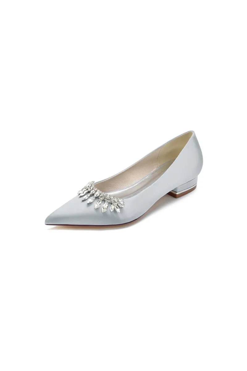 Rhinestone Cocktail Pointed Toe Flats