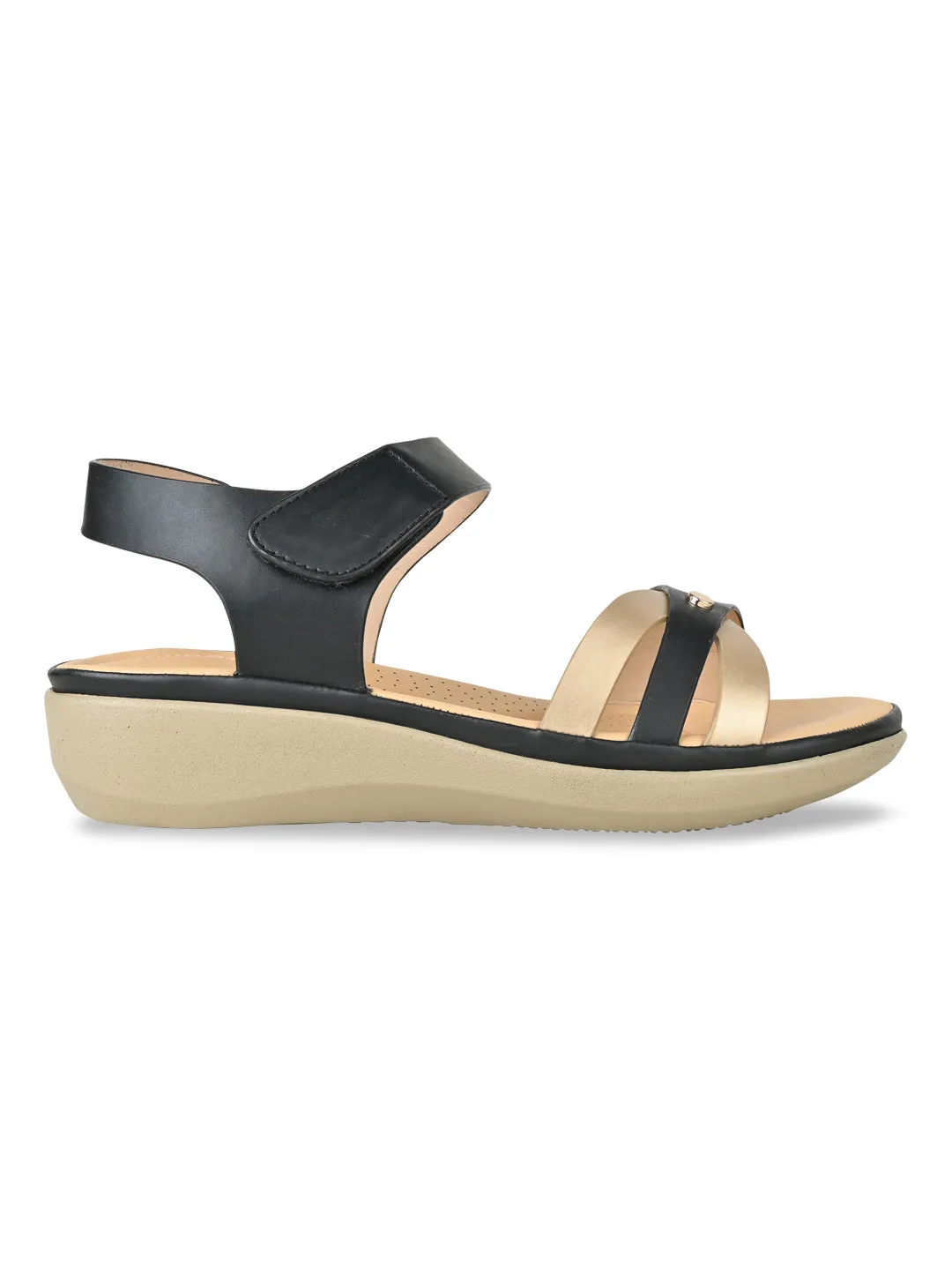 Rocia By Regal Black Women Comfort Flat Sandals