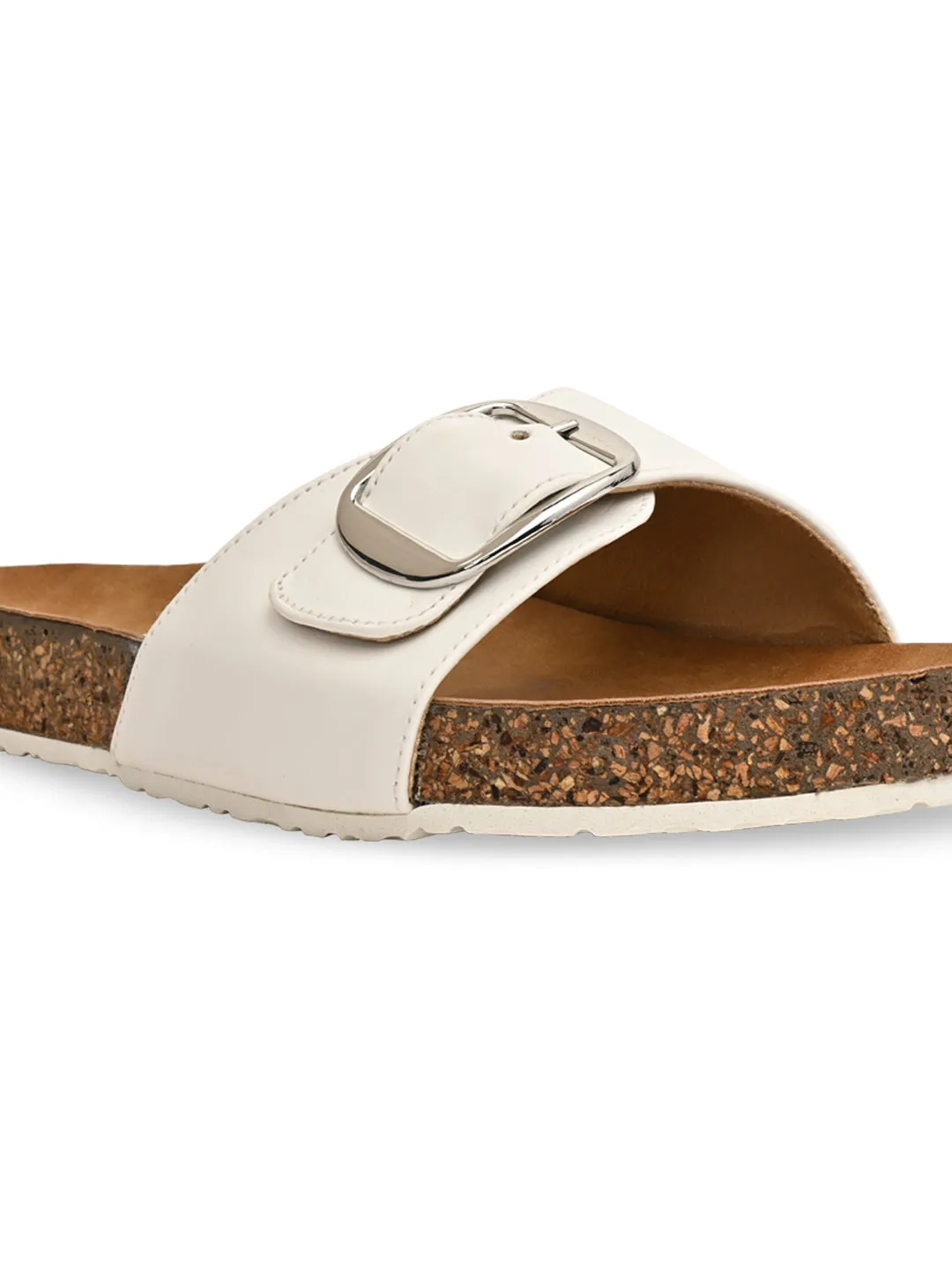 Rocia By Regal White Women Casual Flat Sliders