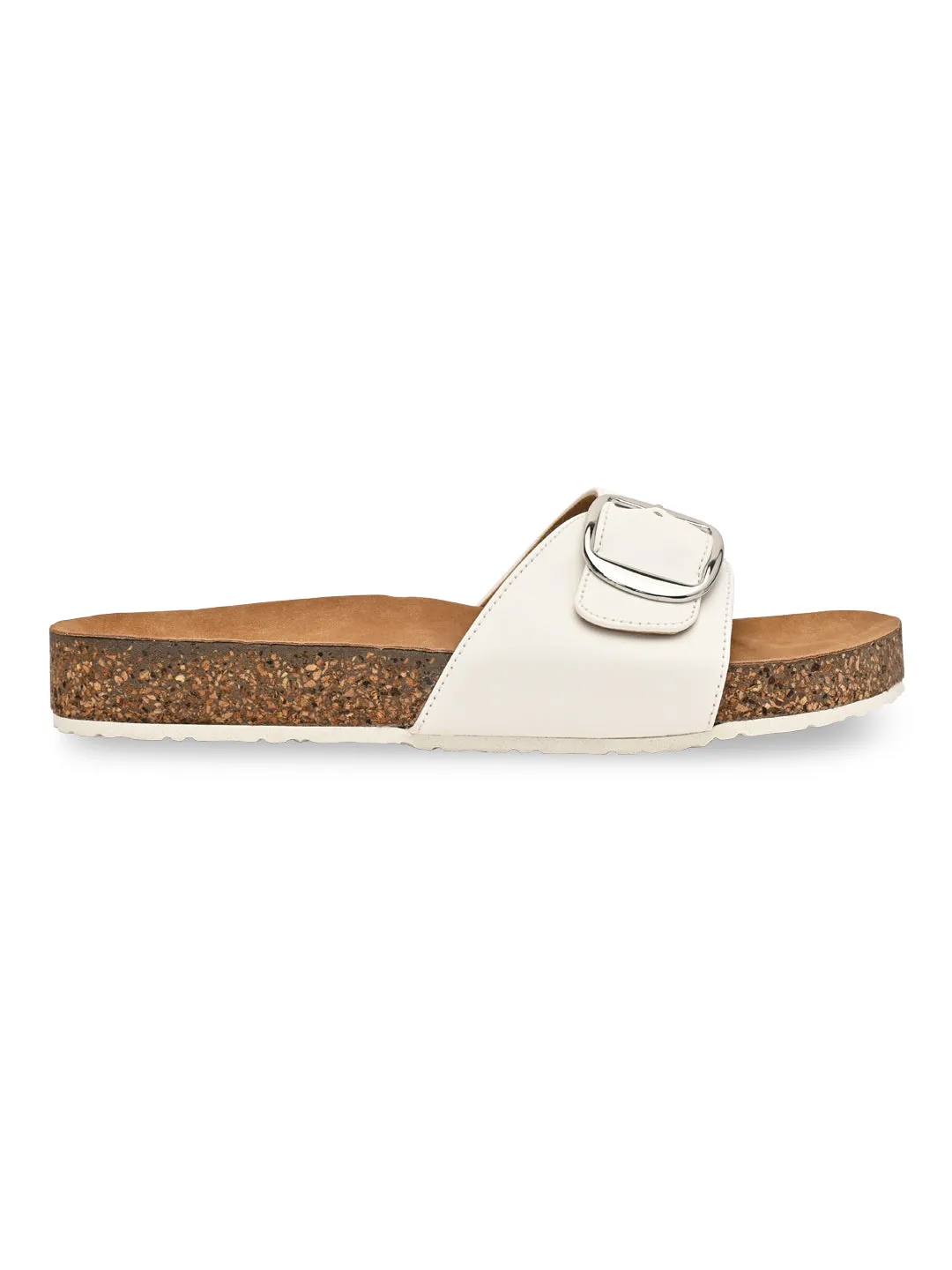 Rocia By Regal White Women Casual Flat Sliders