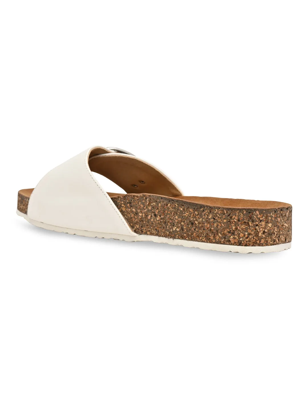 Rocia By Regal White Women Casual Flat Sliders