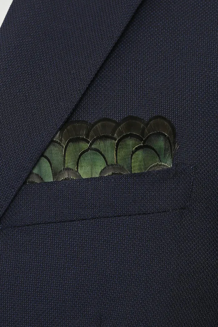 SAHARAN FEATHER POCKET SQUARE