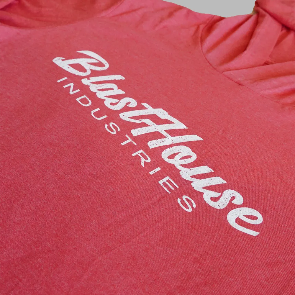SCRIPT LIGHTWEIGHT HOODIE - HEATHER RED