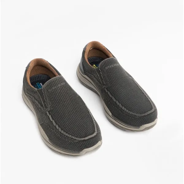 Skechers 204478/BLK EXPECTED 2.0-COWEN Mens Slip-On Moccasin Black