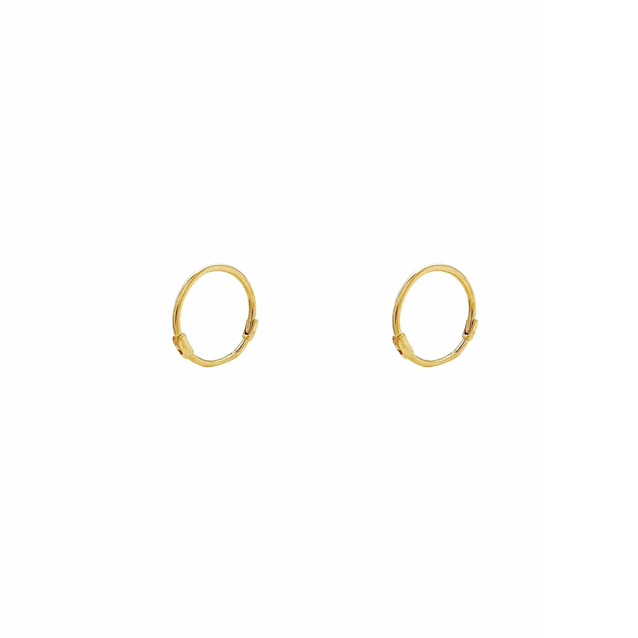 Slim Lightweight Huggie Earrings (14K)