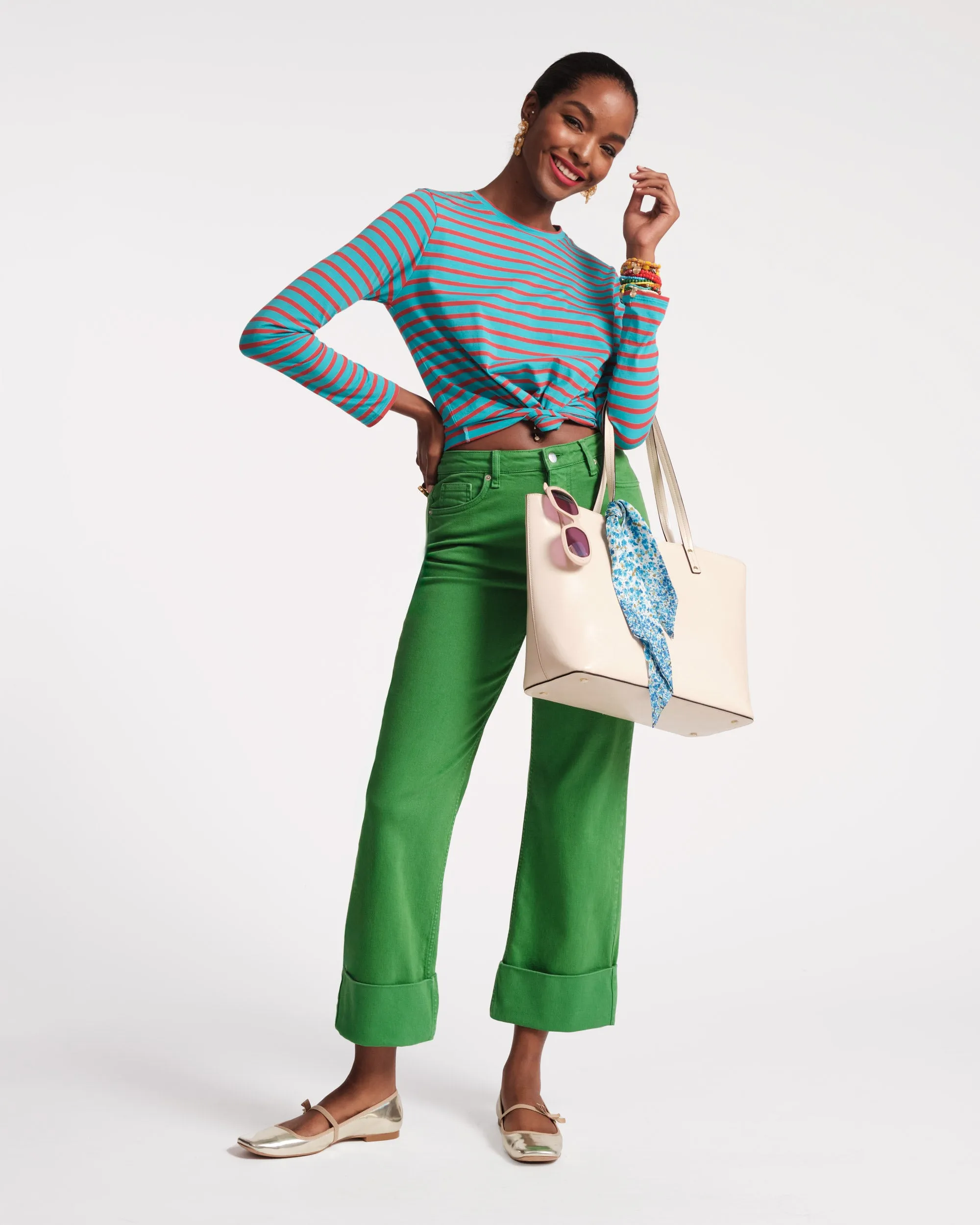 Smarty Cuffed Jeans - Green