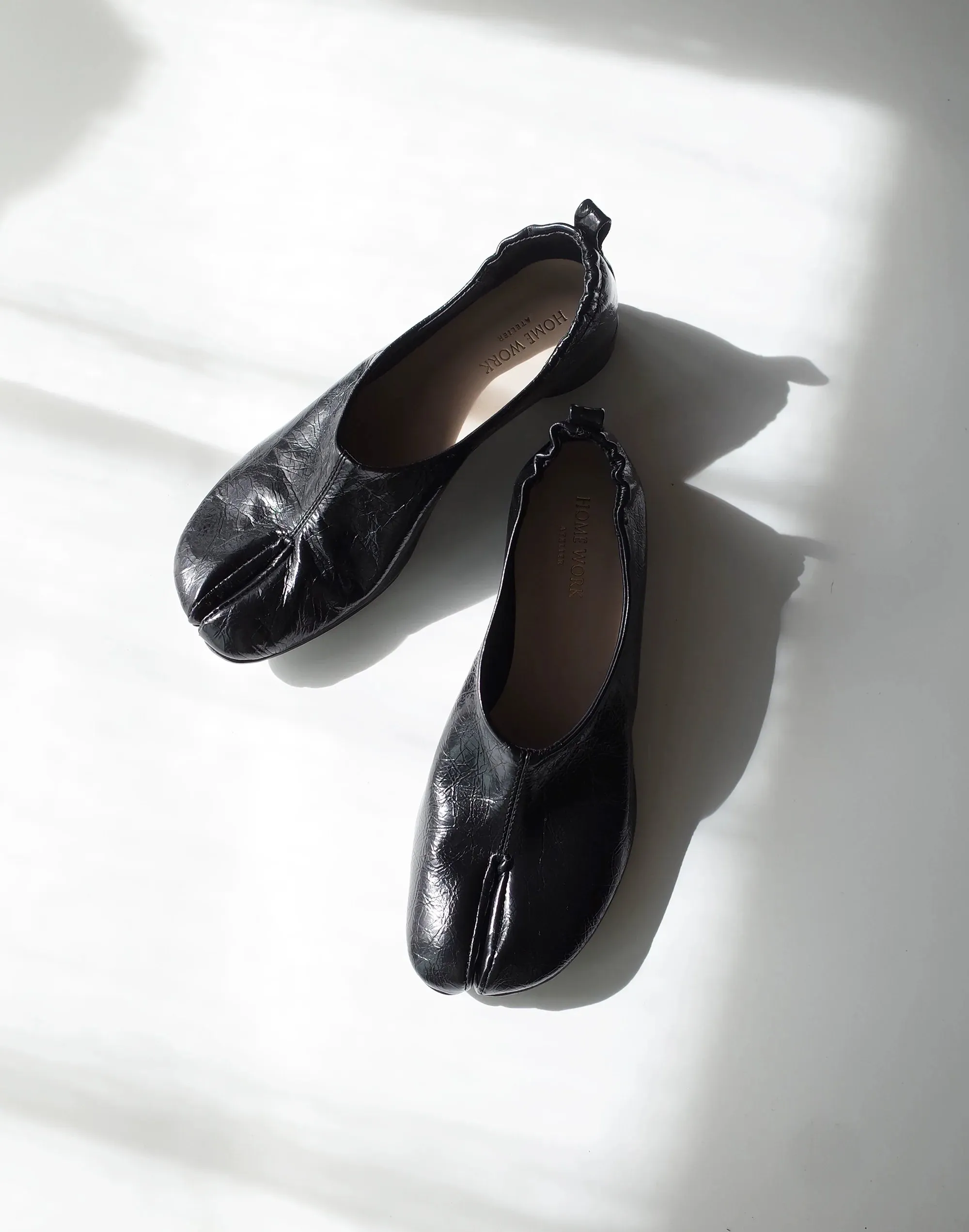 Split-Toe Leather Flats