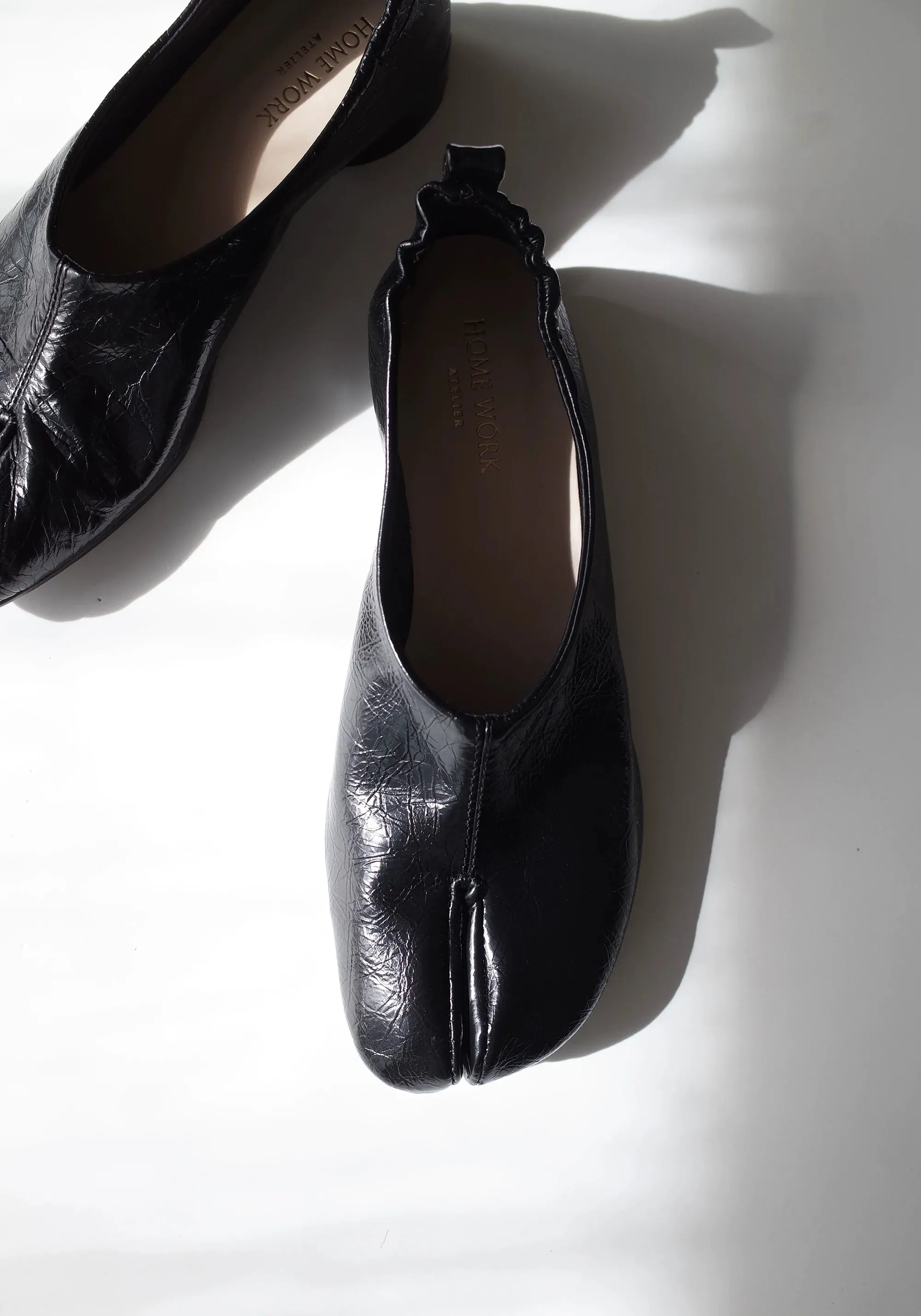 Split-Toe Leather Flats