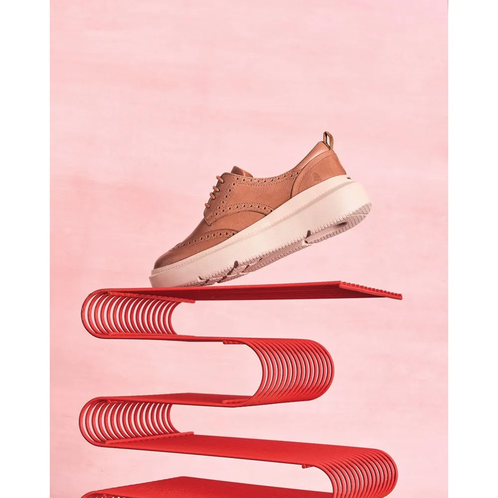 Tan Joy Wingtip Lace Ups