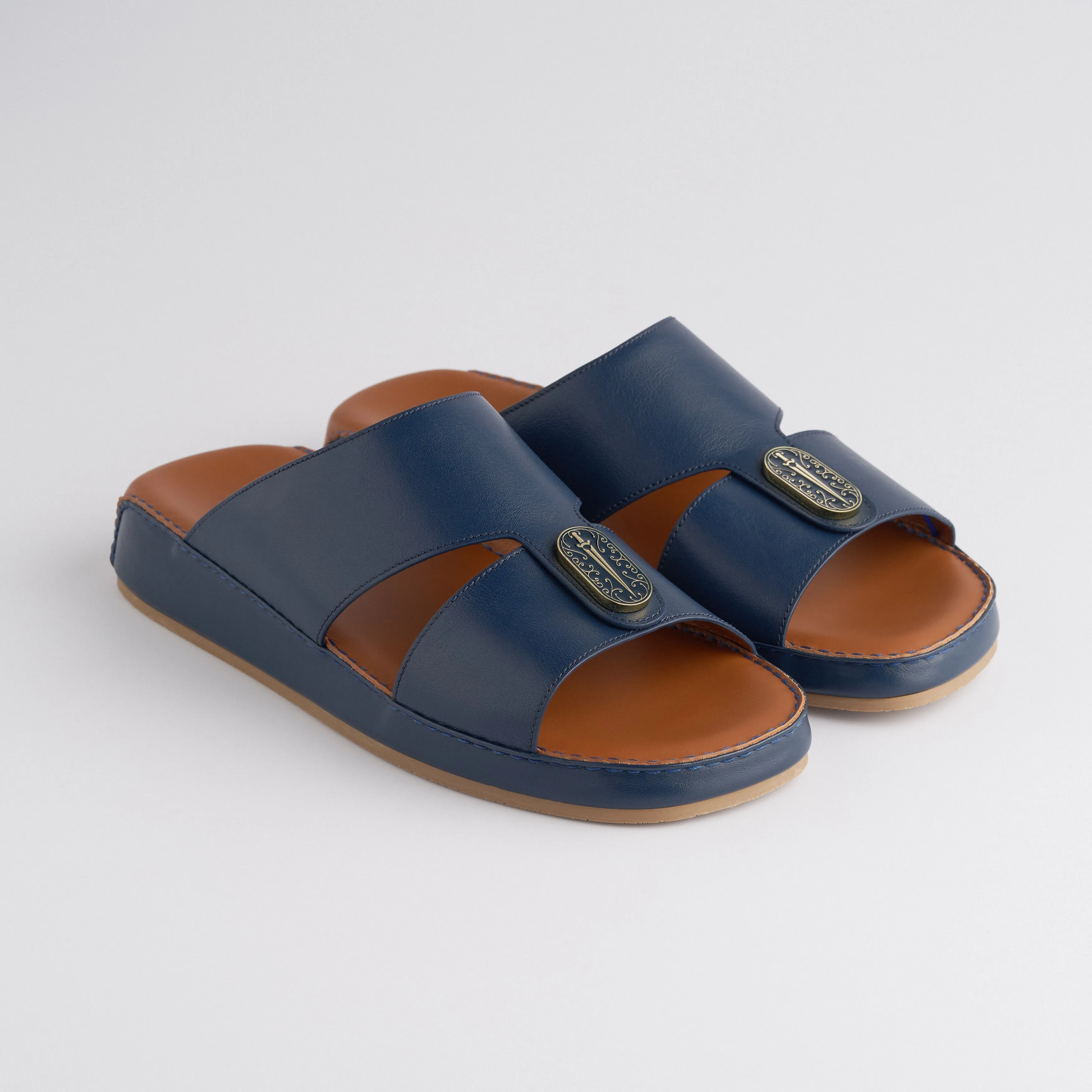 The Classic - Indigo Blue Nappa (Wide Fit)