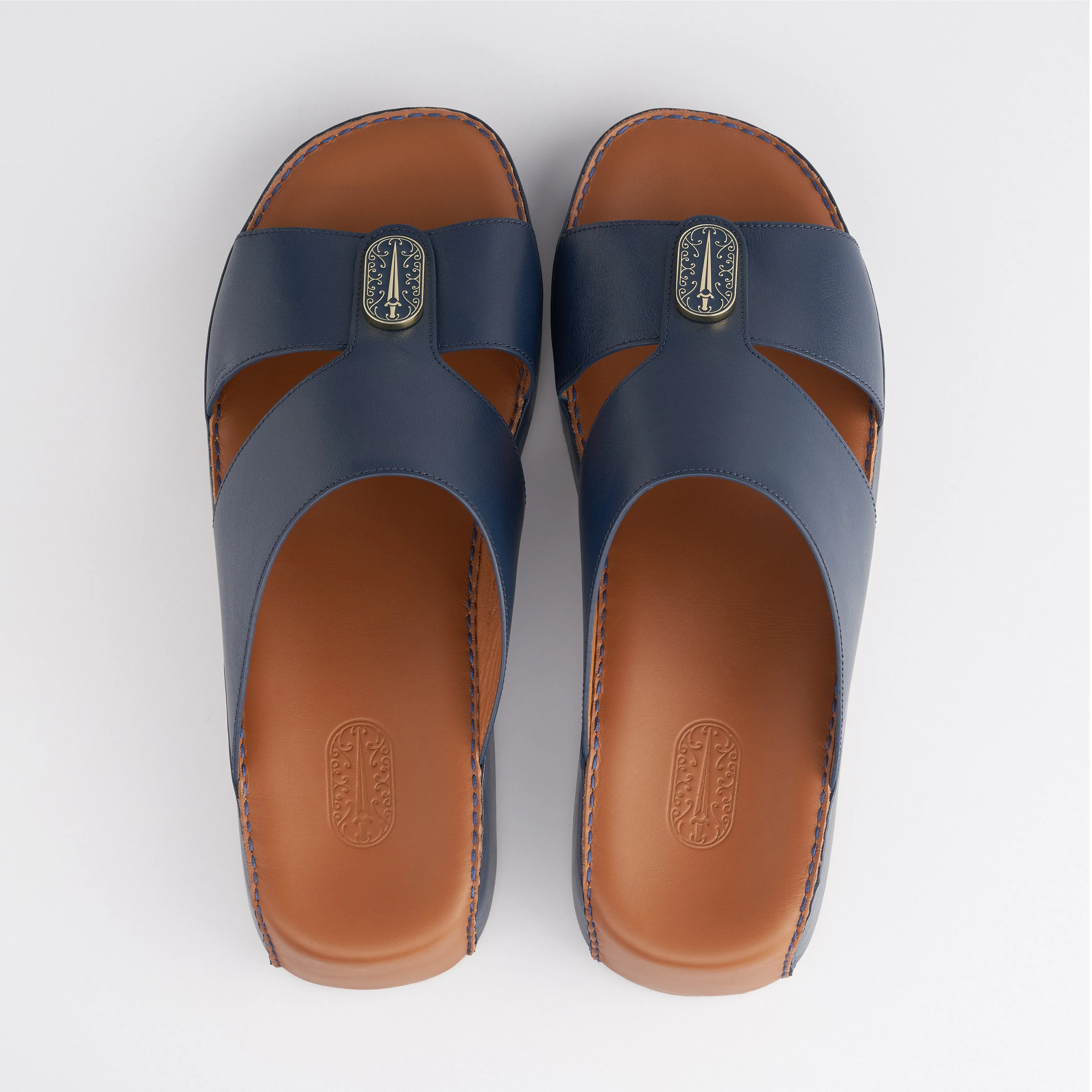 The Classic - Indigo Blue Nappa (Wide Fit)