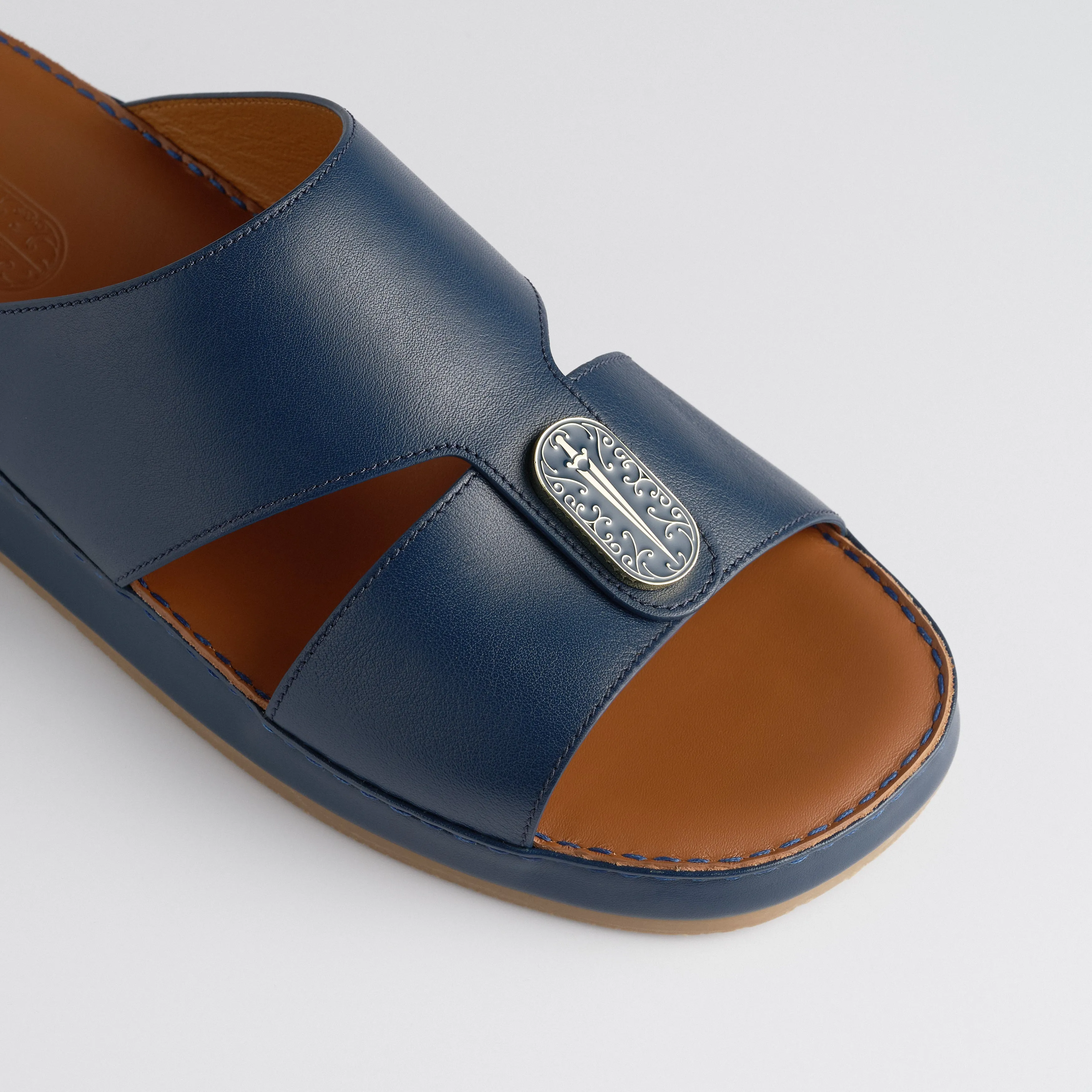 The Classic - Indigo Blue Nappa (Wide Fit)