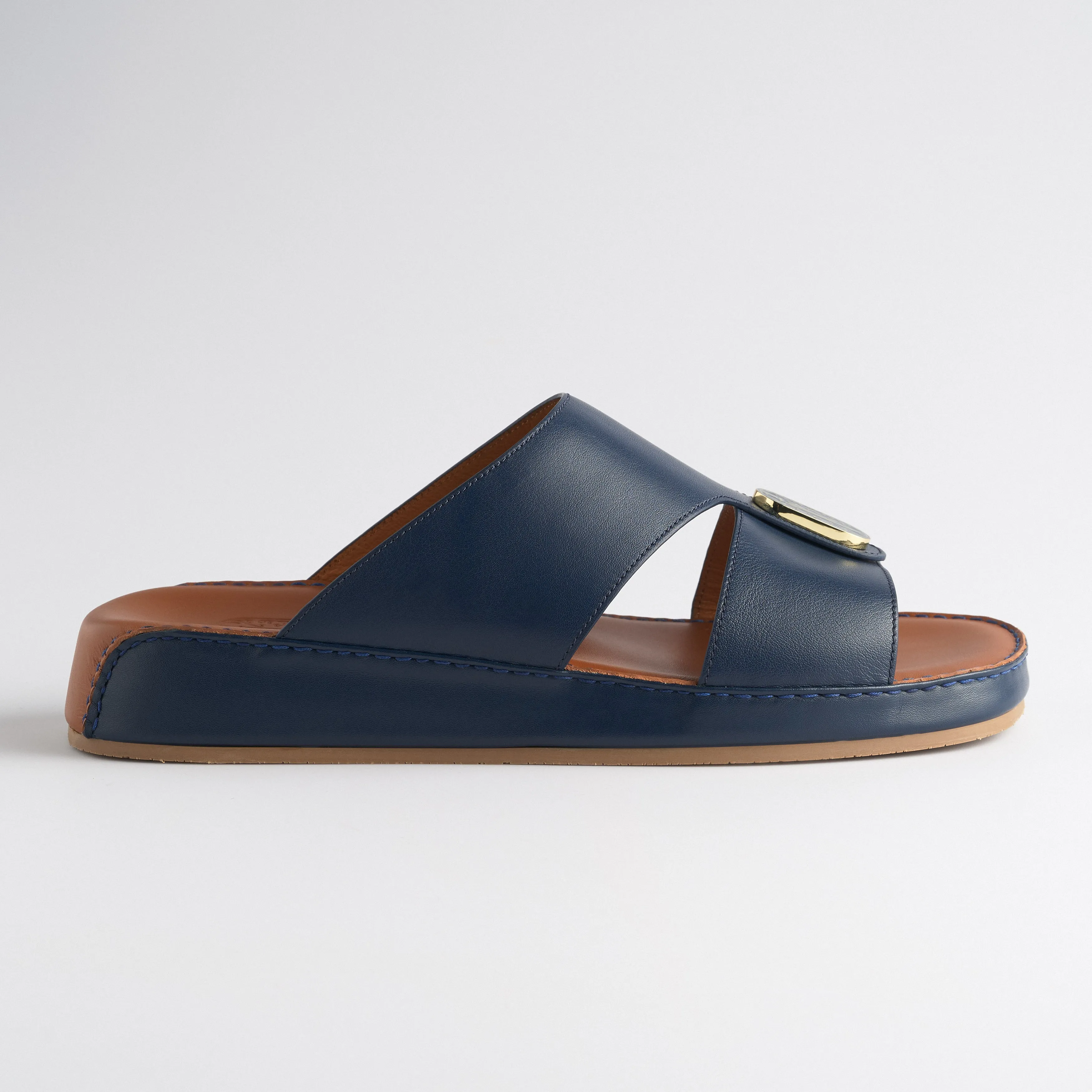 The Classic - Indigo Blue Nappa (Wide Fit)